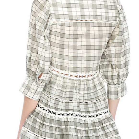 Free People Womens Time Out Plaid Lace Trim Tunic - Picture 6 of 6